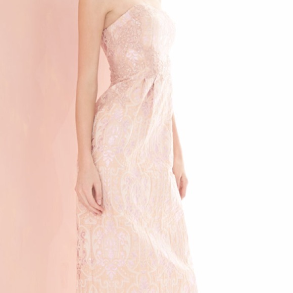 Kay Unger New York Sequined Jacquard Column Gown - Picture 2 of 4